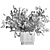 Cherry Blossom Vase Set 3D model small image 7