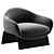 Modern Fabric Armchair By Bonaldo 3D model small image 2