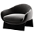 Modern Fabric Armchair By Bonaldo 3D model small image 5