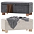 Sun Cozy Ivory Bench - Stylish Contemporary Design 3D model small image 1