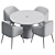 Modern Dining Set: Hill Table 3D model small image 6