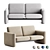 Wilkes 2 Seater Modular Sofa 3D model small image 1