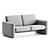 Wilkes 2 Seater Modular Sofa 3D model small image 2