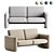 Wilkes 2 Seater Modular Sofa 3D model small image 7