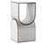 Sculptural Metal & Concrete Magazine Rack 3D model small image 3