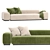 Sleek Klaster Modular Sofa Set 3D model small image 3