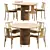 Sleek Gilta Pedestal Dining Set 3D model small image 1