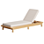 Teak Wood Sun Lounger 3D model small image 2