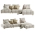 Natural Crosby Sofa by Uniqwa 3D model small image 8