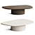 Modern Pebble Shape Coffee Table 3D model small image 1