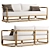Restoration Hardware Teak Sofa 84 3D model small image 1