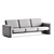 Wilkes Modular 3 Seater Sofa 3D model small image 2