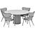 Elegant Dining Set: ST3 160x160 & Apriori S 3D model small image 5