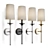 Elegant Transitional Black Wall Sconce 3D model small image 1
