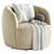 Elegant Gwyneth Swivel Chair 3D model small image 1