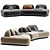 Eichholtz Residenza Curved Modern Sofa 3D model small image 2