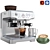 Sage Espresso Machine with Latte Cup 3D model small image 1