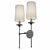Elegant Black Metal Wall Sconce 3D model small image 1
