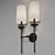 Elegant Black Metal Wall Sconce 3D model small image 7