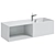 Modern Mineral Cast Washbasin with Storage 3D model small image 2