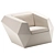 Sleek FAZ Lounge Chair 3D model small image 3