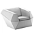 Sleek FAZ Lounge Chair 3D model small image 5