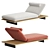  Venetian-inspired Teak Sun Lounger 3D model small image 1