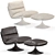 Minotti Pattie Chair with Ottoman 3D model small image 1