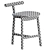 Modern MC7 RADICE Chair Set 3D model small image 3