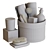 Modern Bathroom Accessories Set 3D model small image 6