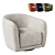 Modern Addie Swivel Armchair 3D model small image 1