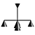 Modern Glass Chandelier Fixture 3D model small image 3