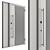  Rustic Wooden Front Door Set 3D model small image 6