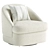 Sleek Upholstered Swivel Chair 3D model small image 4