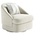 Sleek Upholstered Swivel Chair 3D model small image 5