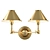 Elegant Anette Double Sconce 3D model small image 1