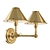 Elegant Anette Double Sconce 3D model small image 2