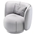 Contemporary Armchair Lucca Brown Gold 3D model small image 7