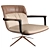 Sculpted Elegance in Armchair 3D model small image 1