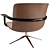 Sculpted Elegance in Armchair 3D model small image 3