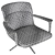 Sculpted Elegance in Armchair 3D model small image 7