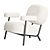 Modern Retro Lounge Chair with Ottoman 3D model small image 1