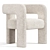 Cozy Boucle Accent Armchair 3D model small image 2