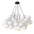 Frosted Bubble Chandelier D=85cm 3D model small image 3