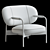 Modern Cross Lounge Chair in Millimeters 3D model small image 4