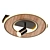 Contemporary Round Wood Ceiling Light 3D model small image 1