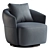 Sleek Modern Alice Armchair 3D model small image 2