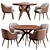 Konyshev Clark Dining Set 3D model small image 1