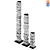 Book Set-04 Expandable Bookshelf Stand 3D model small image 1