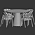 Scandi Round Dining Set Ash 3D model small image 15